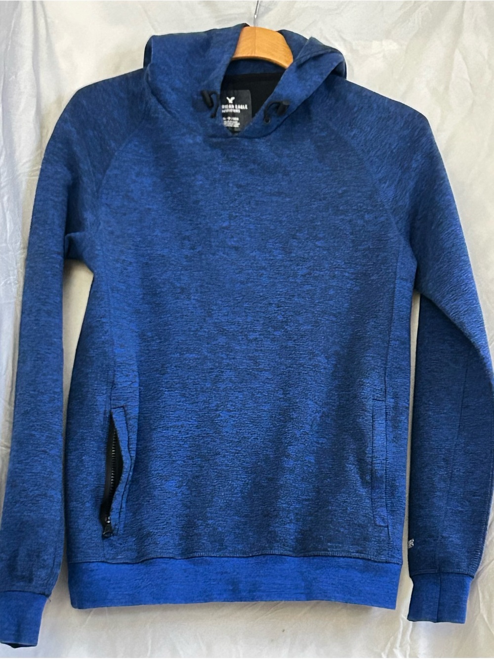 American Eagle Active Flex Pullover Hoodie Sweatshirt Heathered Blue Women’s XS